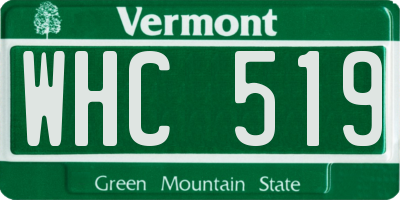 VT license plate WHC519