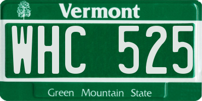 VT license plate WHC525