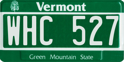 VT license plate WHC527