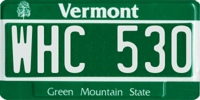 VT license plate WHC530