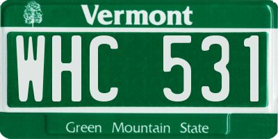 VT license plate WHC531