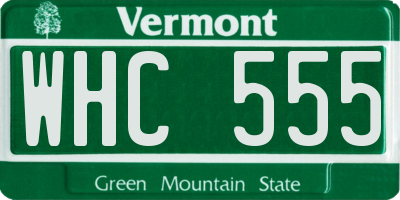 VT license plate WHC555