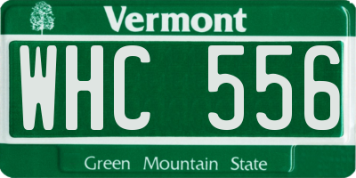 VT license plate WHC556