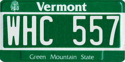 VT license plate WHC557