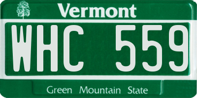 VT license plate WHC559