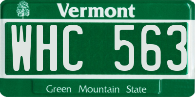 VT license plate WHC563