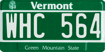 VT license plate WHC564