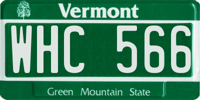 VT license plate WHC566