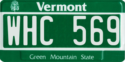 VT license plate WHC569