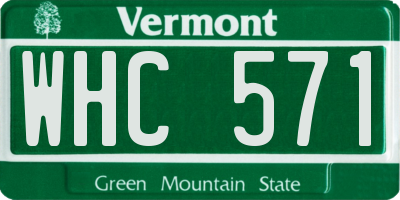 VT license plate WHC571