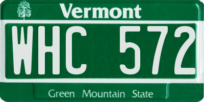 VT license plate WHC572