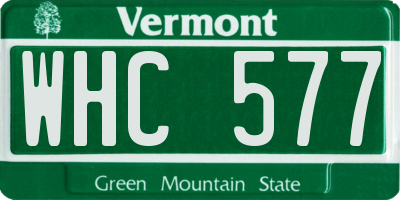 VT license plate WHC577