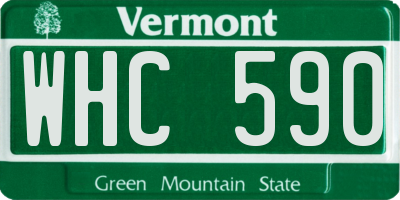 VT license plate WHC590