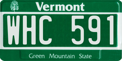 VT license plate WHC591