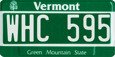 VT license plate WHC595