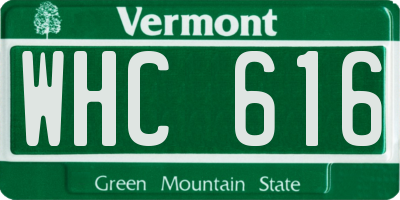 VT license plate WHC616