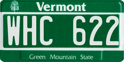 VT license plate WHC622