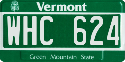 VT license plate WHC624