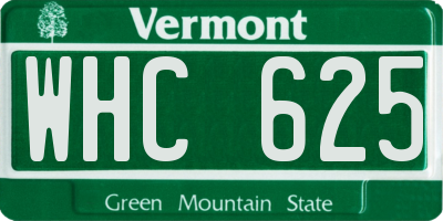 VT license plate WHC625