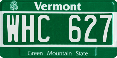 VT license plate WHC627