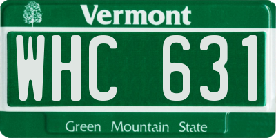 VT license plate WHC631