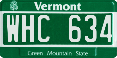 VT license plate WHC634