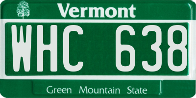 VT license plate WHC638