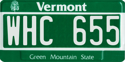 VT license plate WHC655
