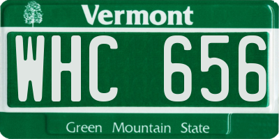 VT license plate WHC656