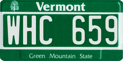 VT license plate WHC659
