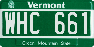 VT license plate WHC661