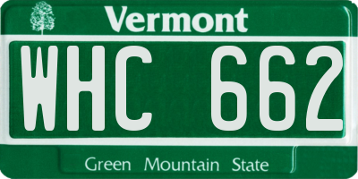 VT license plate WHC662