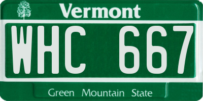 VT license plate WHC667