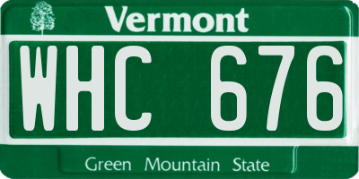 VT license plate WHC676