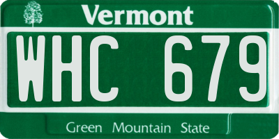 VT license plate WHC679
