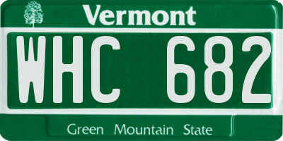 VT license plate WHC682