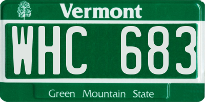 VT license plate WHC683