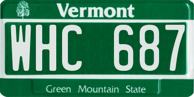 VT license plate WHC687