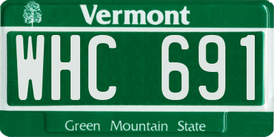 VT license plate WHC691