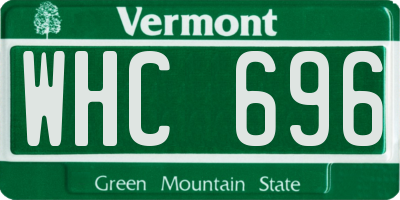 VT license plate WHC696