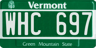 VT license plate WHC697