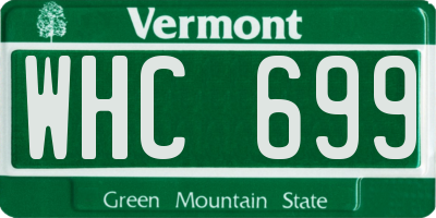 VT license plate WHC699