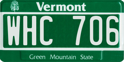VT license plate WHC706