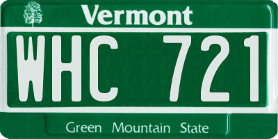 VT license plate WHC721