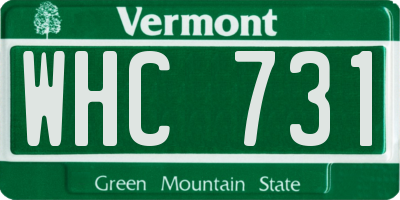 VT license plate WHC731