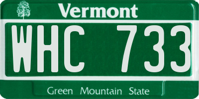 VT license plate WHC733