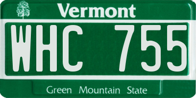 VT license plate WHC755