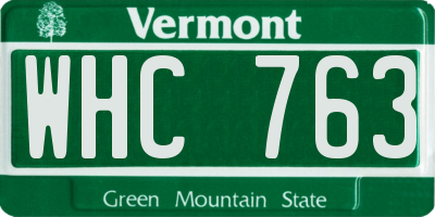 VT license plate WHC763