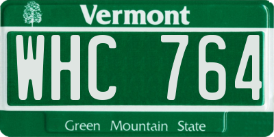 VT license plate WHC764