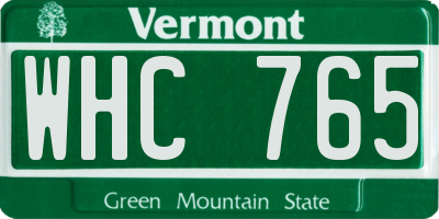 VT license plate WHC765